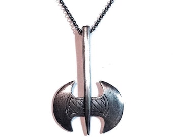 Labrys axe necklace in sterling silver
