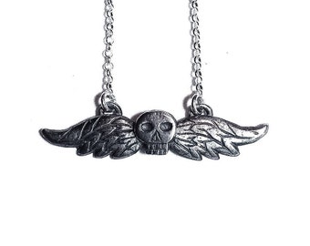 Mini Taphophile tombstone necklace in sterling silver or gold