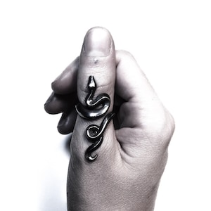 Python ring in sterling silver or 10k gold adjustable snake image 2