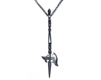 Halberd necklace in sterling silver or gold