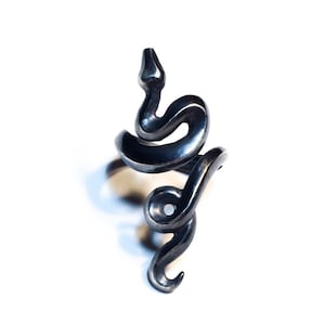 Python ring in sterling silver or gold (adjustable snake)