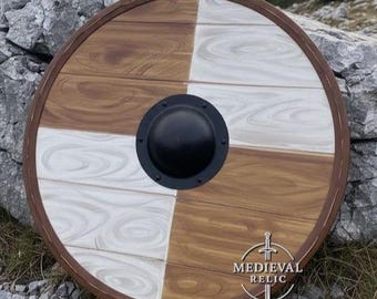 Handmade Wooden Viking Shield, Norse Decor, LARP Cosplay Wall Decor