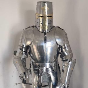 Medieval Knight Suit Medieval Full Steel Templar Knight Suit of Armour Wearable Costume Best Gift