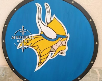 Vikingschild Middeleeuws relikwie Noors rond schild en muurdecoratie