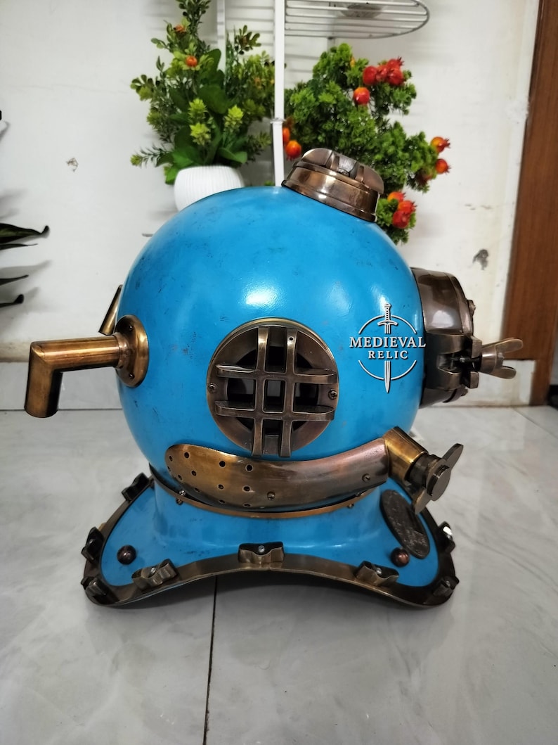 Diving Helmet Mark V Deep Sea US Navy Scuba Marine Divers Helmet ...