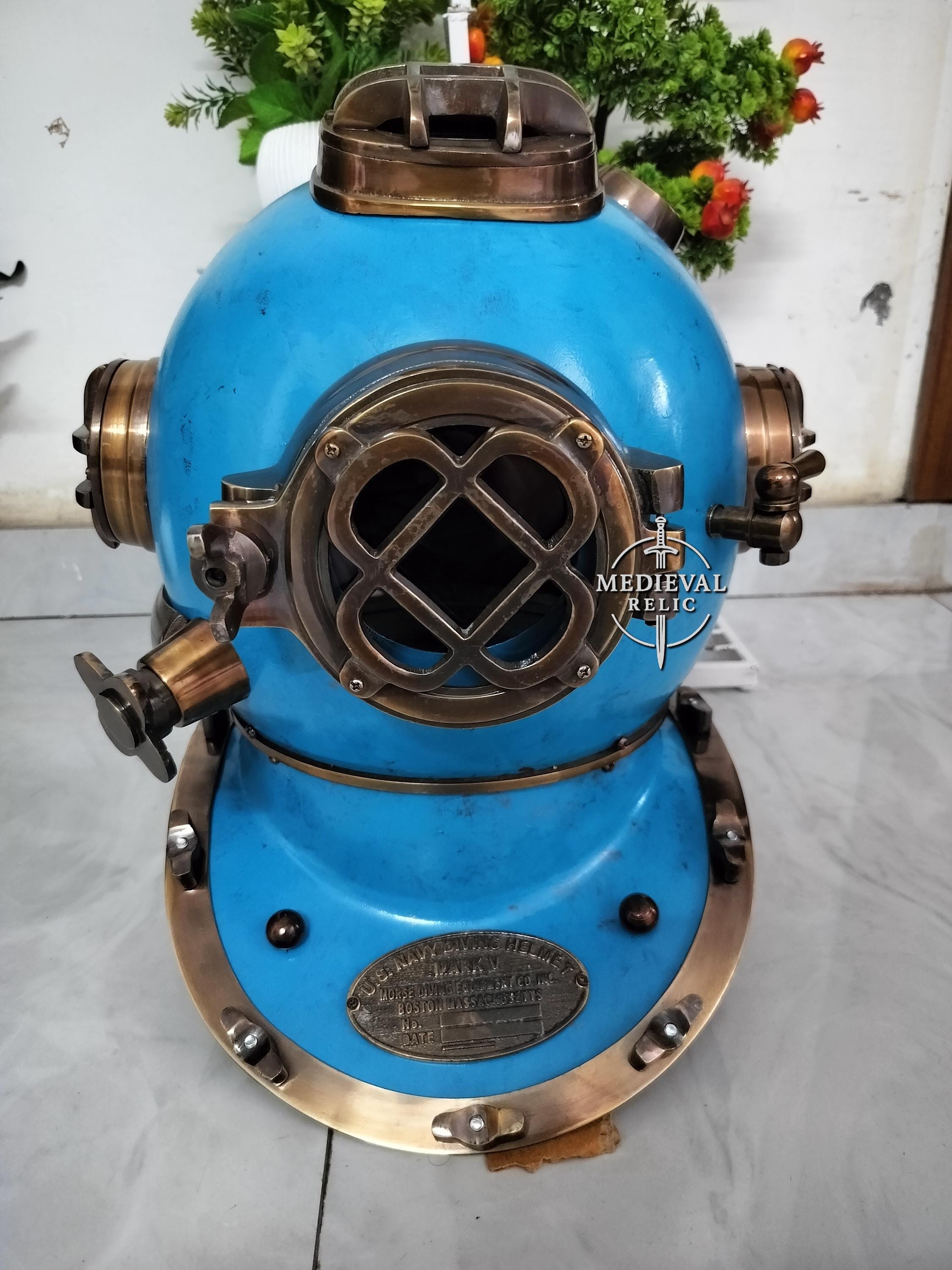 Diving Helmet Mark V Deep Sea US Navy Scuba Marine Divers Helmet ...