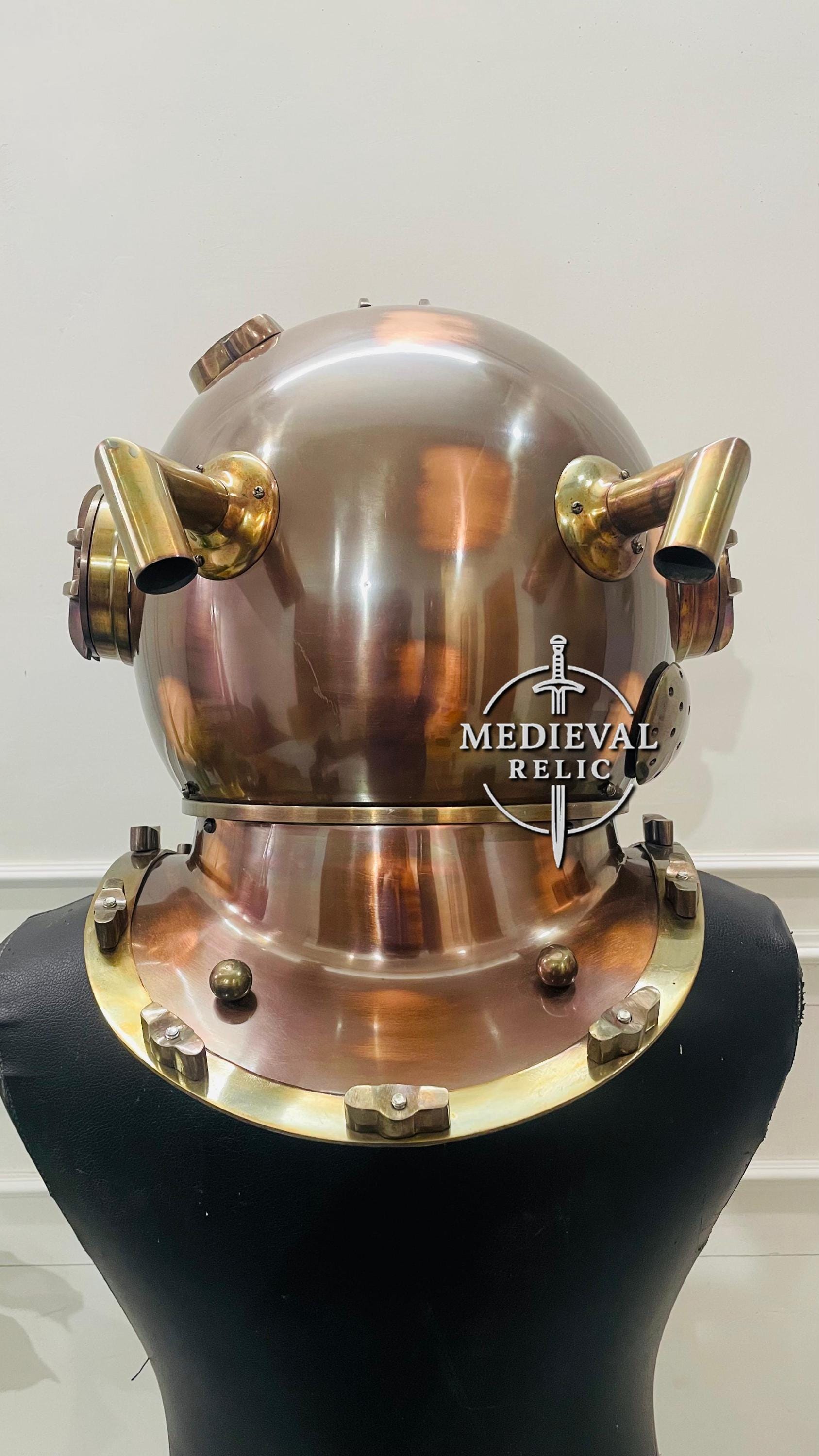 Mark V US Navy Diving Helmet Replica: Copper & Brass Nautical Decor - Etsy