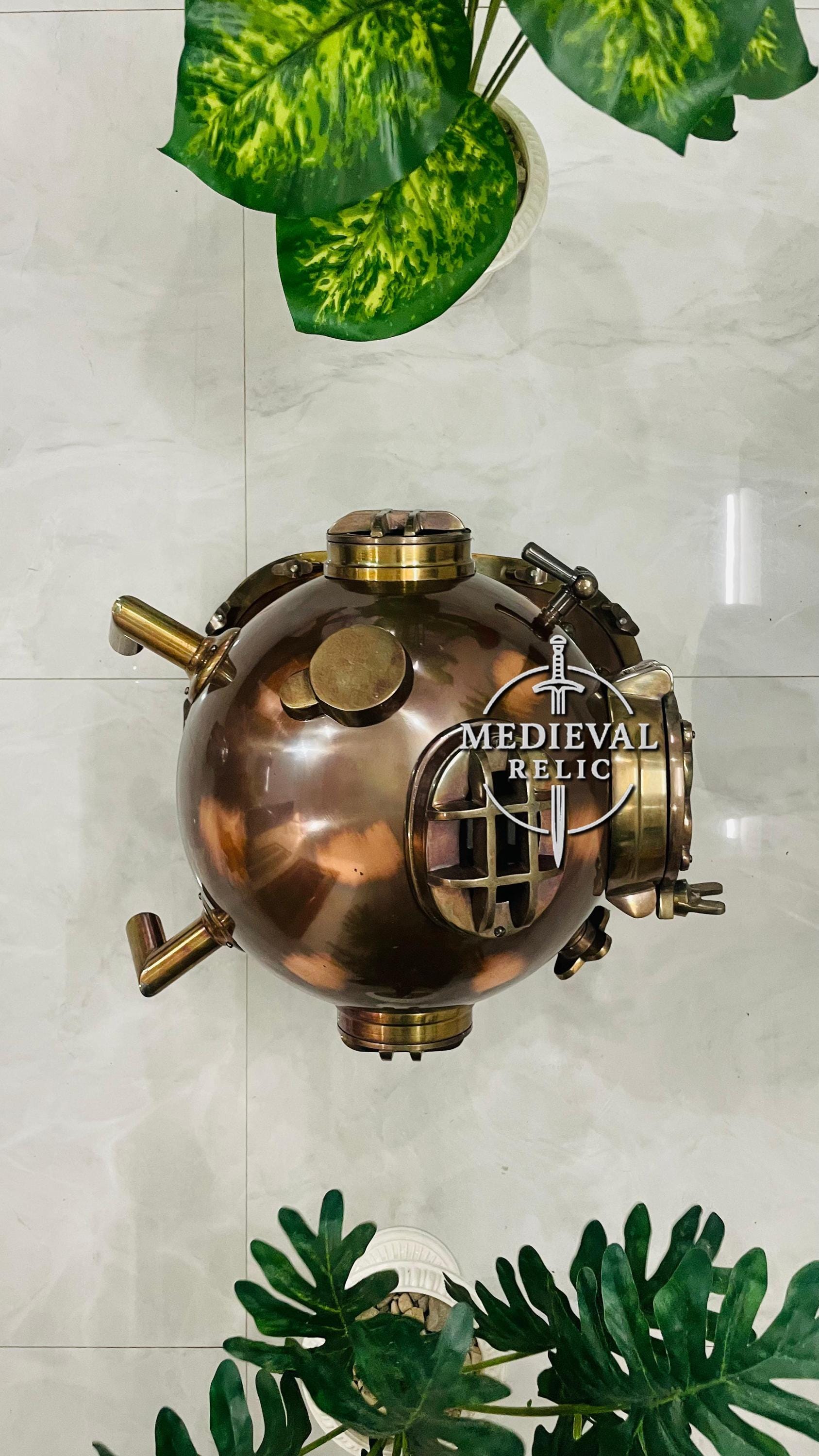 Mark V US Navy Diving Helmet Replica: Copper & Brass Nautical Decor - Etsy