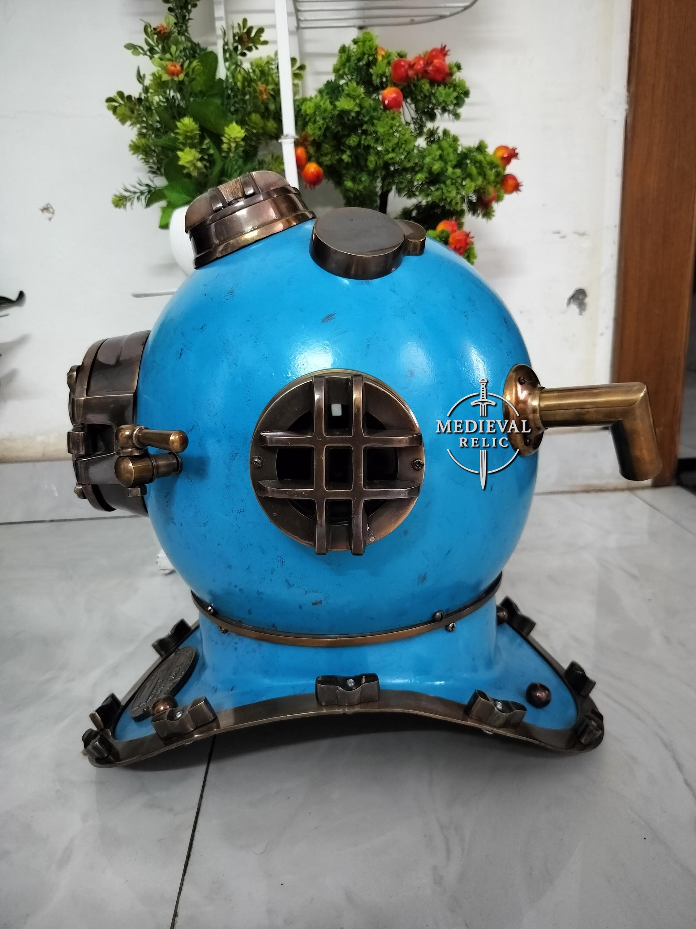 Diving Helmet Mark V Deep Sea US Navy Scuba Marine Divers Helmet ...