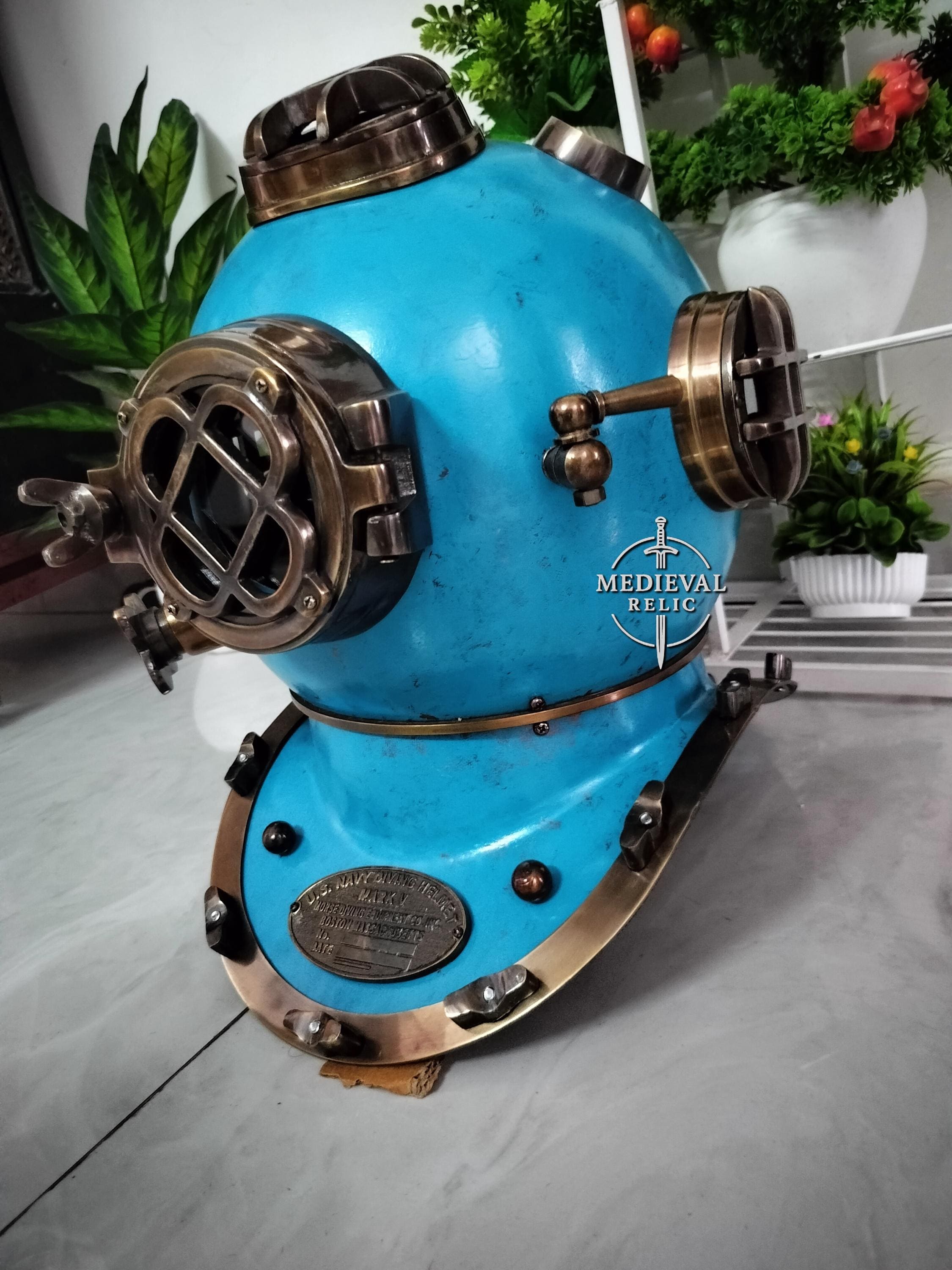 Diving Helmet Mark V Deep Sea US Navy Scuba Marine Divers Helmet ...