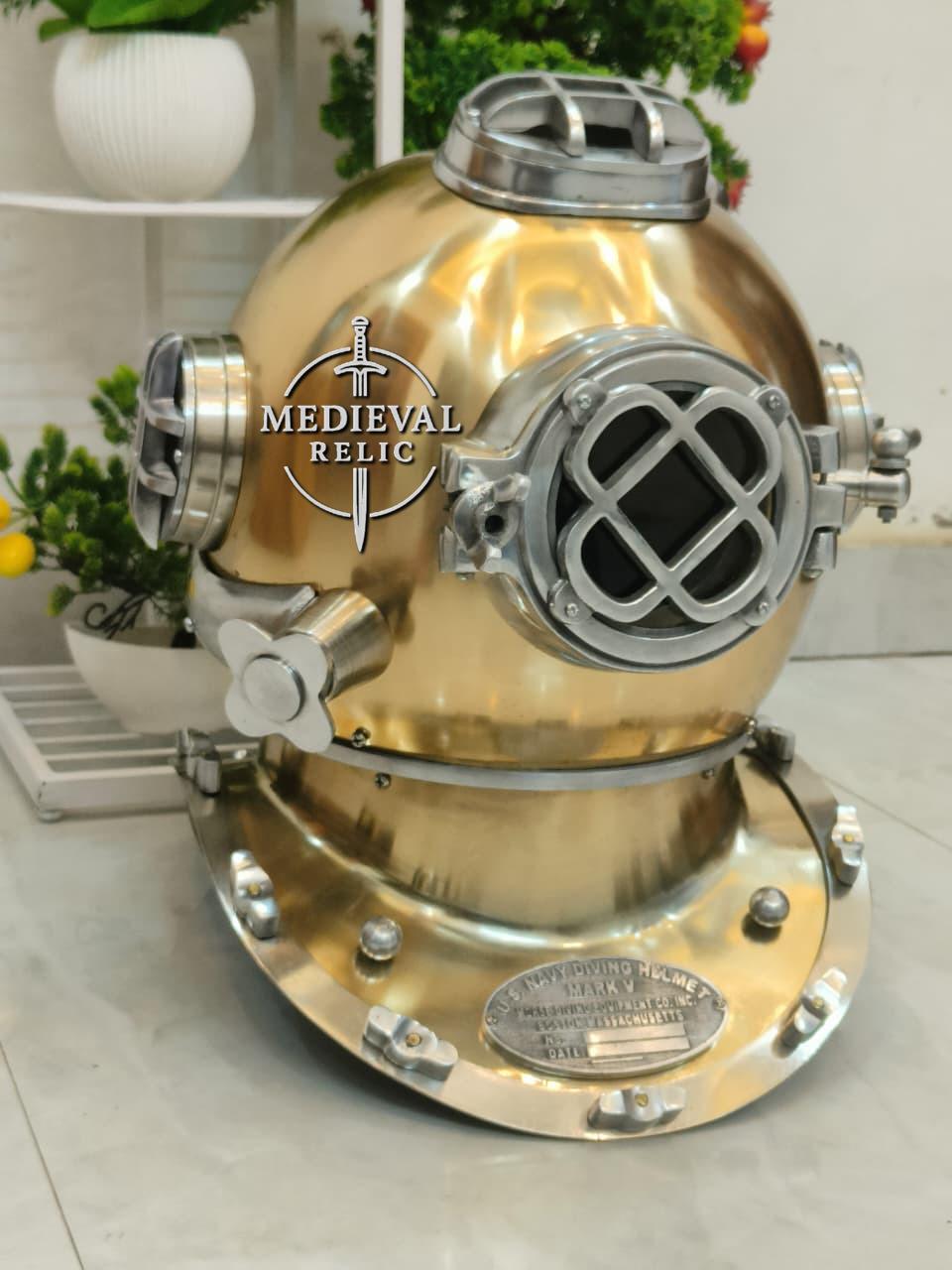 US Navy Mark V Diving Helmet Replica, Nautical Maritime Decor - Etsy