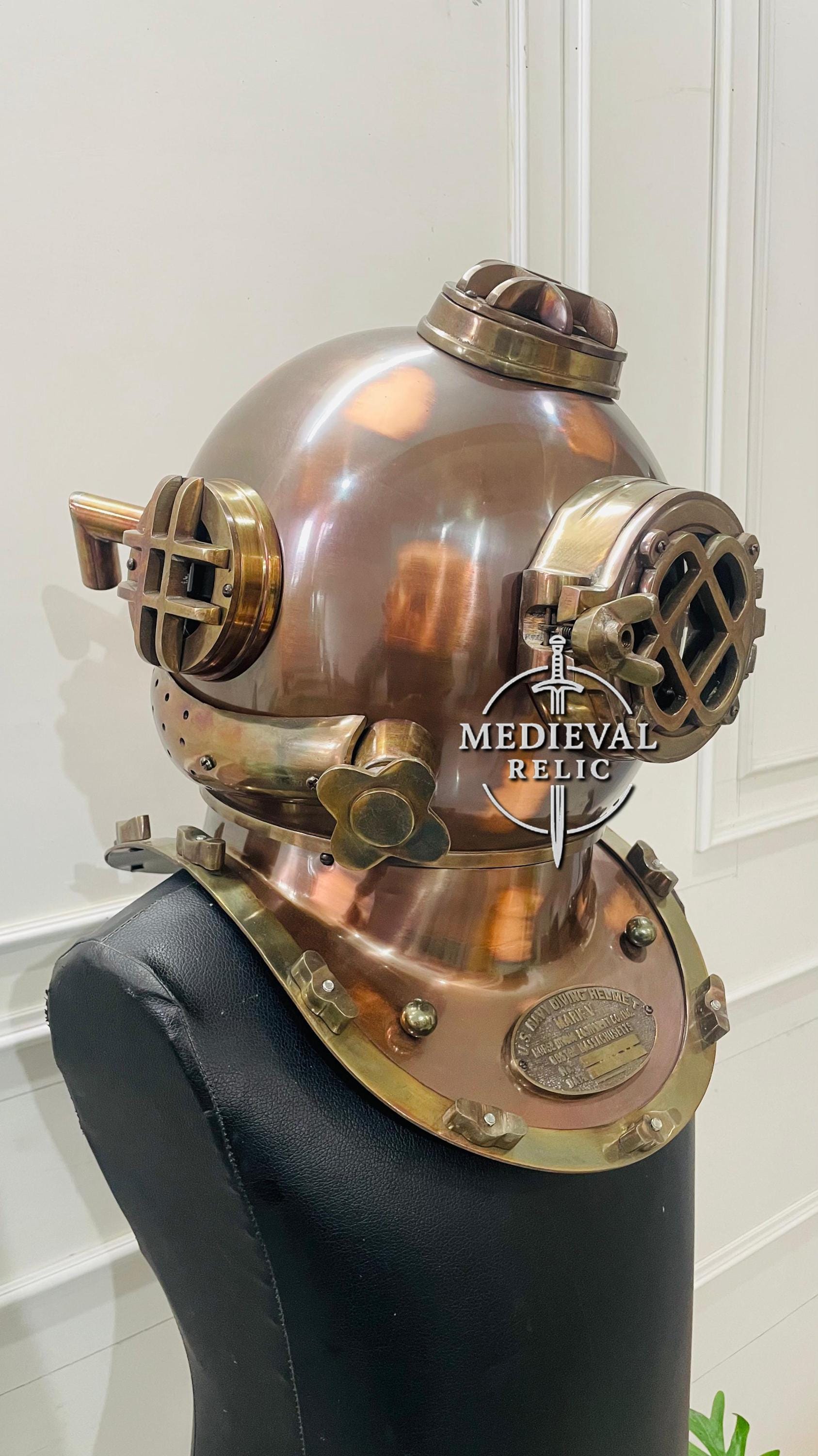 Mark V US Navy Diving Helmet Replica: Copper & Brass Nautical Decor - Etsy