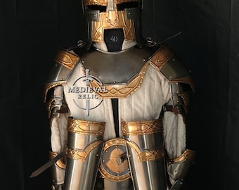 Full Body Medieval Suit of Armor, Handcrafted Steel Knight Armor, LARP Cosplay & Halloween Costume
