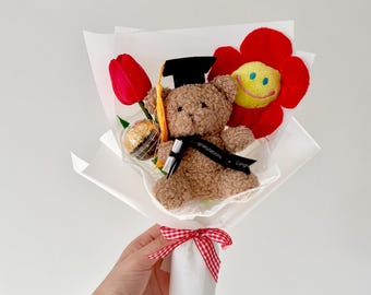 Plush Graduation Teddy Bear Bouquet, Unique Flower Gift