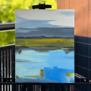 Abstract Landscape Oil Painting, Hand-painted Landscape, Wall Art, Nature Art for Home Decor
