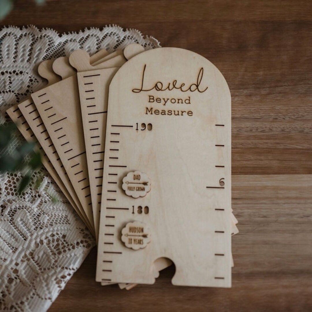 Personalised Timber Height Chart Round Top - Etsy