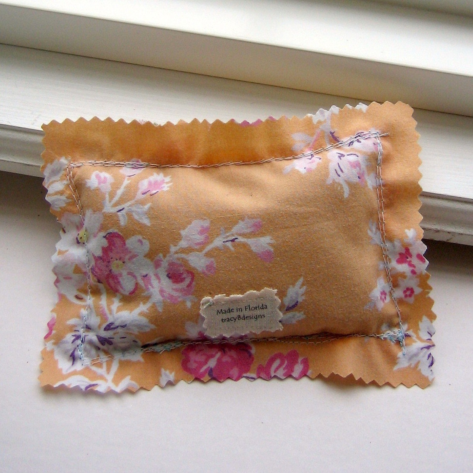 Handmade Small Pillow Lavender Sachet Appliqued Wonderful Etsy