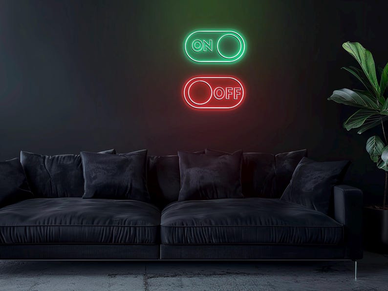 Custom Neon LED Signs, ON OFF Sign, Wall Decor for Gaming Setup, Gift ...