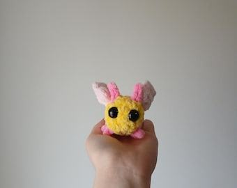 Handmade Rosy Maple Moth Crochet Plush: Velvet Yarn