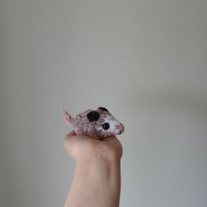 Sweet Baby Possum Crochet Animal Plush - Adorable Gift