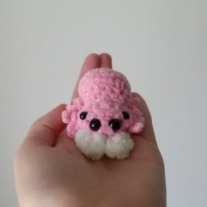 Cute Pink Spider Plush, Handmade Small Crochet Halloween Decor