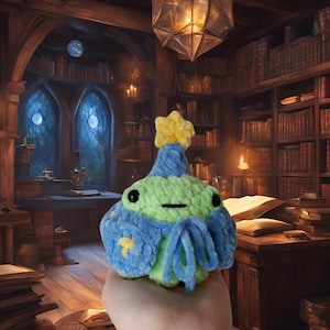 Cute Wizard Frog Crochet Plush