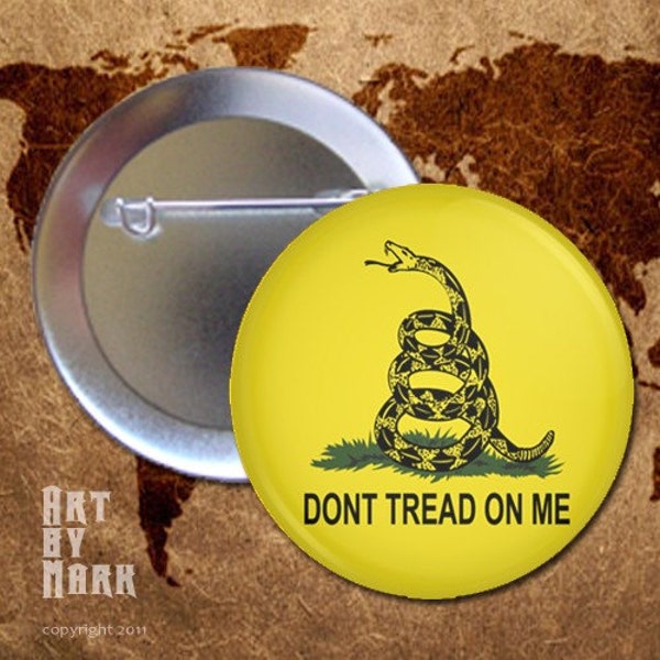 Don't Tread on Me Gadsden flag 1.25 inch - Pinback Button