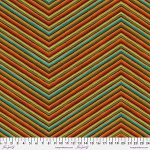 Sale. Chevron Stripes in Ochre by Kaffe Fassett - BTY