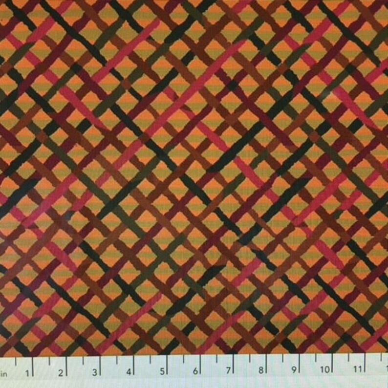 2 yards Mad Plaid in Rust from the Kaffe Fassett Collection