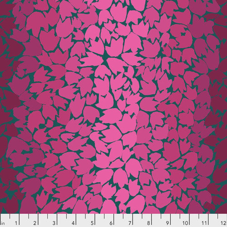 2 yds Ombre Leaves in pink by Kaffe Fassett new for 2020