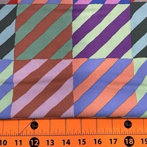 SALE  2 yds. Regimental Ties in Multi-colors  by Kaffe Fassett