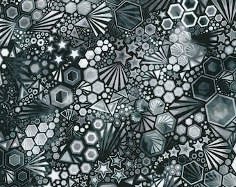 Phantasma digital print by Robert Kaufman  in Pepper - BTY