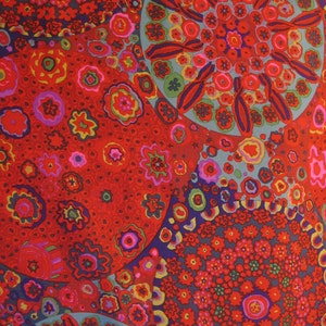 2  yds.  Millefiore in red by Kaffe Fassett - restocked