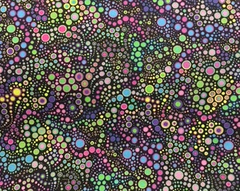 Robert Kaufman Effervescence smaller scale in Mardi Gras colors- 2 yards