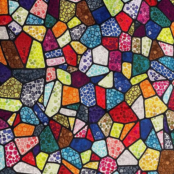 Stained Glass Fabric Etsy