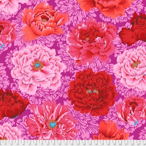 2 yds. Brocade Peony in "Hot" from the Kaffe Fassett Collection - new 2021 color