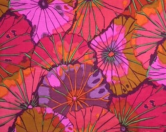 2 yds  Lotus Leaf in wine by Kaffe Fassett