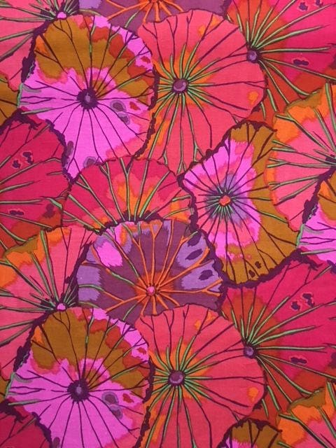 2 Yds. Lotus Leaf in Wine by Kaffe Fassett - Etsy