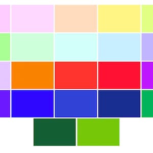May include: A colorful, geometric design featuring a grid of rectangular blocks in various shades. The palette includes pink, orange, red, blue, green, and purple hues, creating a vibrant and eye-catching composition. The blocks are arranged in a rectangular shape.