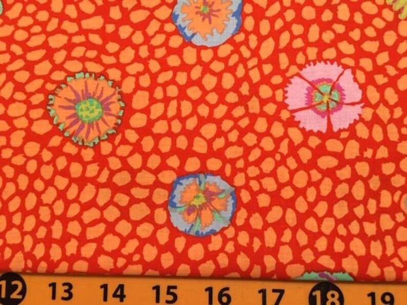 2 yds Guinea Flower in apricot from the Kaffe Fassett collection