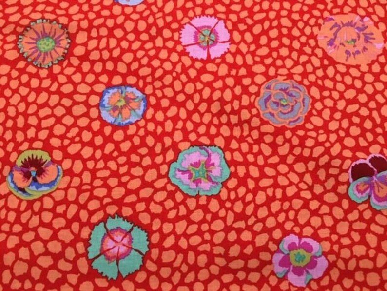 2 yds Guinea Flower in apricot from the Kaffe Fassett collection