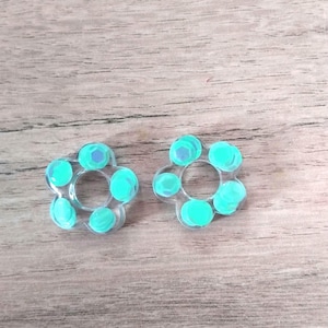 Interchangeable flower tassels for hoop earrings