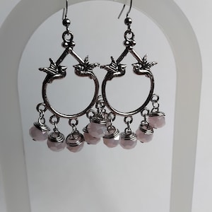 Synthetic crystal earrings