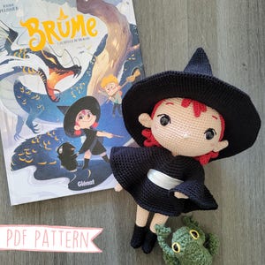 Brume the Little Witch Crochet Pattern - PDF Amigurumi Tutorial - French