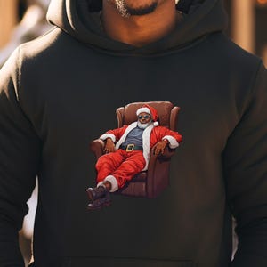 Dope Black Santa Hoodie | Afro Christmas Holiday Sweatshirt