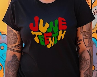 Juneteenth Heart T-Shirt: Freedom Day Pride, Black Empowerment