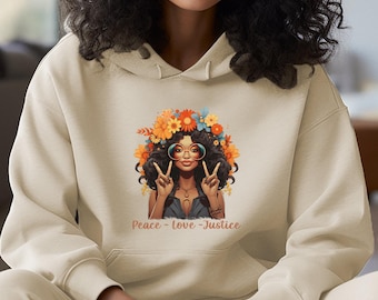 Black Queen Shirt, Women Empowerment, Black Girl Magic, Strong Women, Boss, Black Woman, Afro Woman, Black Girl, Peace, Love, Justice
