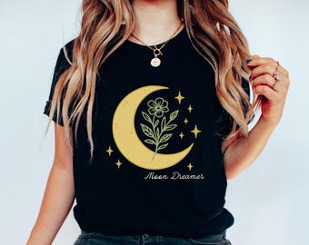 Koszulka Moon Dreamer: Boho Celestial Moon Phase Tee