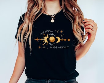 Koszulka Mystic Moon Phase: Boho Celestial Witchy Tee