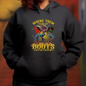 Wo sie Fans bei Hoodie | Stiefel auf dem Boden Cowgirl Pullover